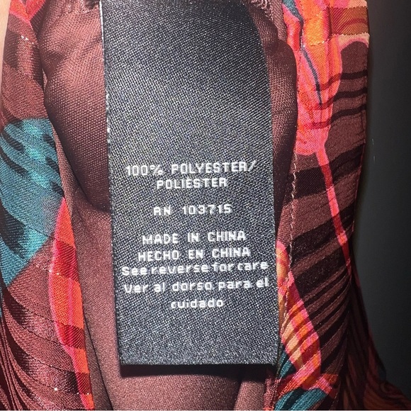 Zac & Rachel Artsy Romantic Blouse Top Large Boho Chic Office Career Burgundy - Picture 8 of 10